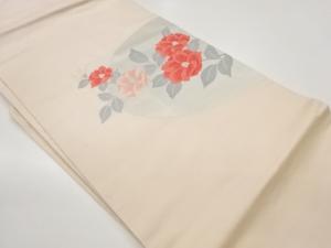 椿模様織出し名古屋帯